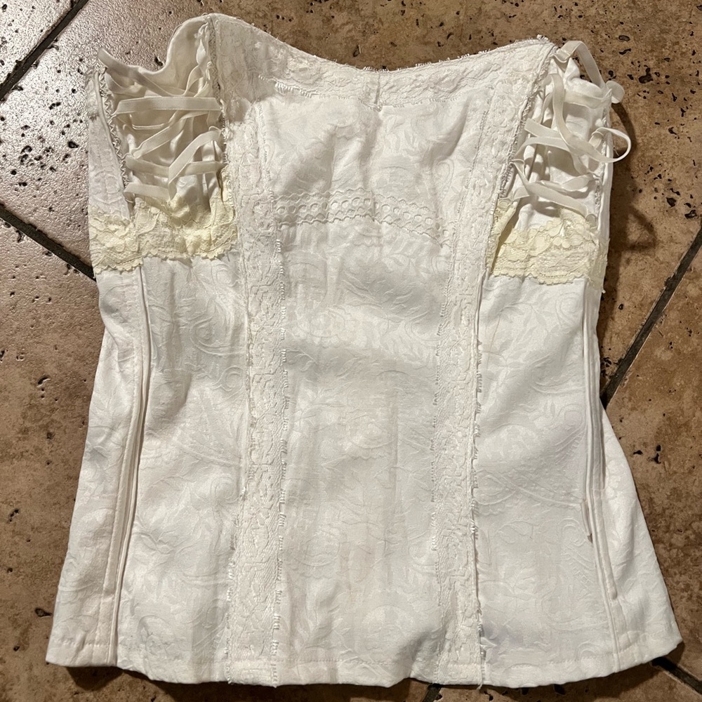 Tripp NYC white strapless top size large